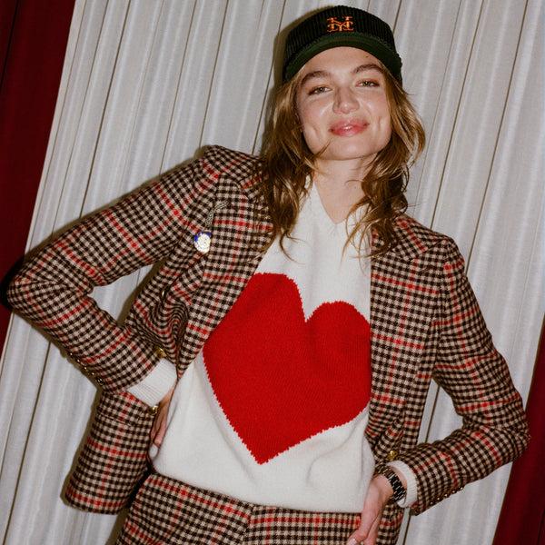 Rowing Blazers Women's Gun Check Wool Jacket