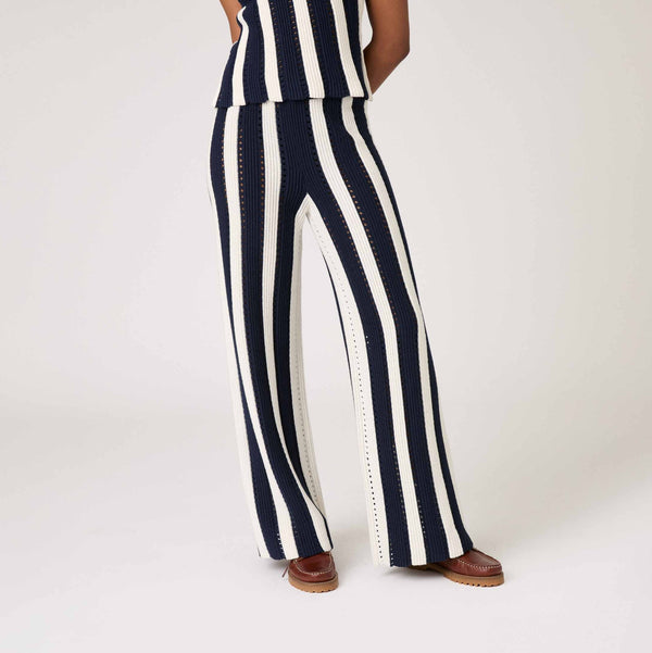 Rowing Blazers Women's Knit Stripe Pants Navy