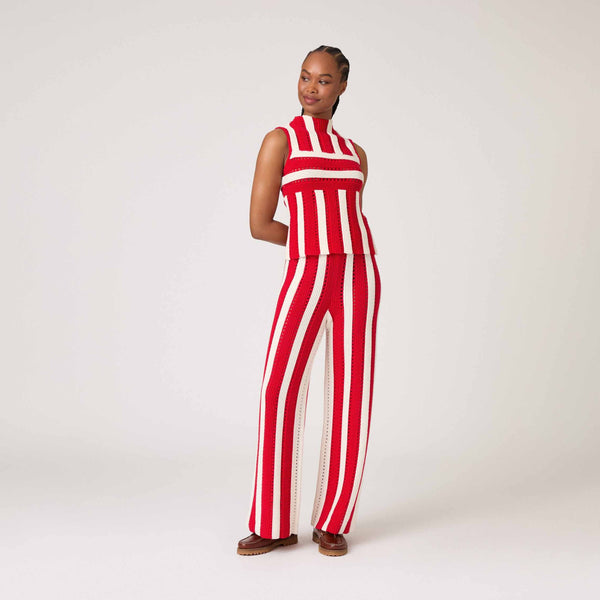 Rowing Blazers Women's Knit Stripe Pants Red