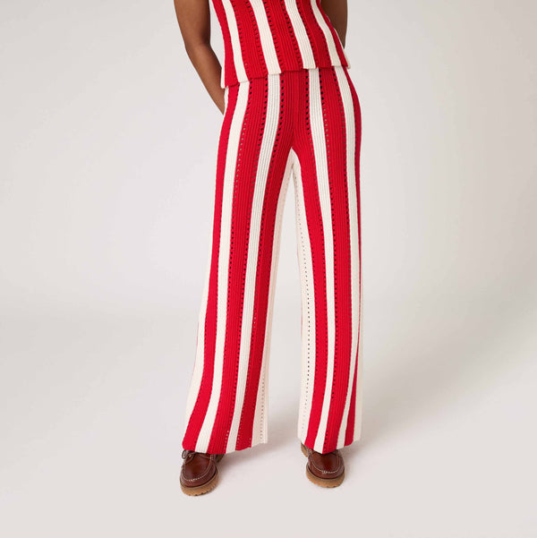 Rowing Blazers Women's Knit Stripe Pants Red