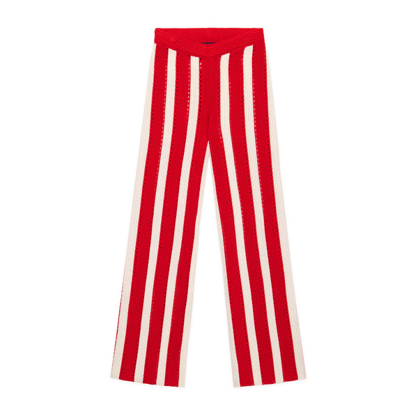 rowing blazers Women's Knit Stripe Pants Red