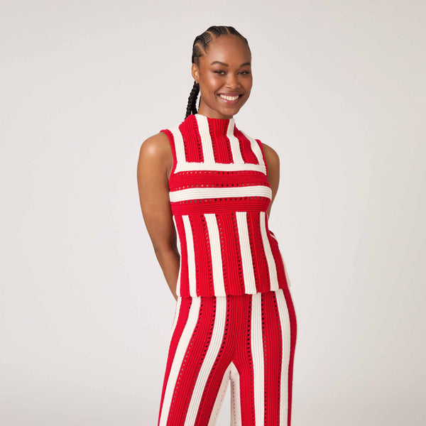 Rowing Blazers Women's Knit Stripe Tank Red