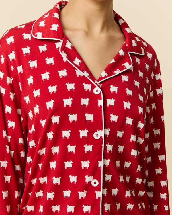 Rowing Blazers Women's Sheep Pajama Set Diana Red
