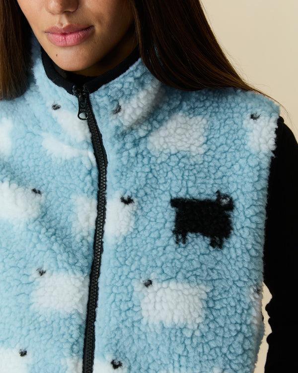 Rowing Blazers Women's Sherpa Sheep Vest Blue