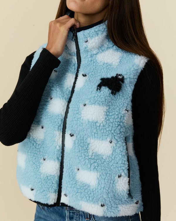 Rowing Blazers Women's Sherpa Sheep Vest Blue