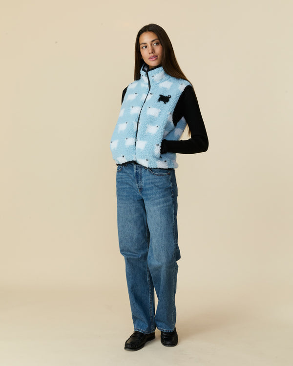 Rowing Blazers Women's Sherpa Sheep Vest Blue