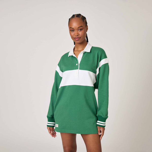 Rowing Blazers Women's Stripe Rugby Dress Green