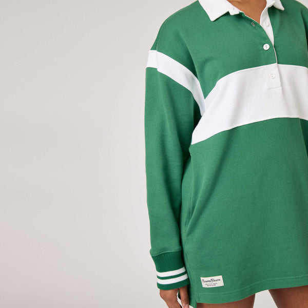 Rowing Blazers Women's Stripe Rugby Dress Green