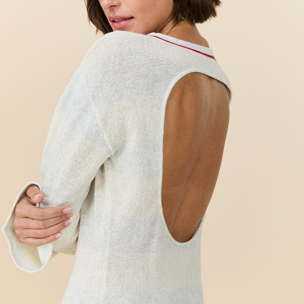 Rowing Blazers Women's Tonal Striped Dress White