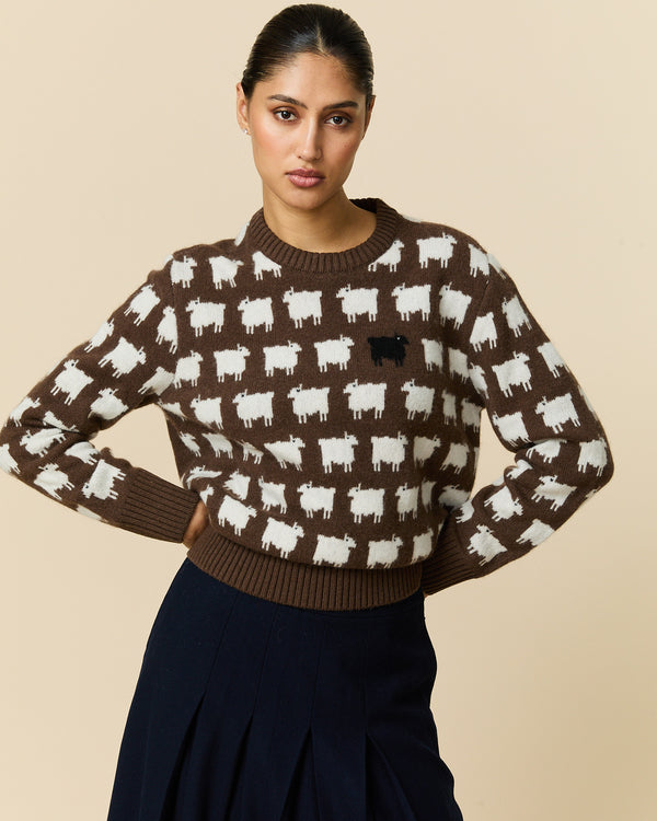 Rowing Blazers Women's Wool Sheep Sweater Brown