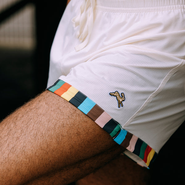 Rowing Blazers Tracksmith Men's Grand Shorts Ivory/Multi