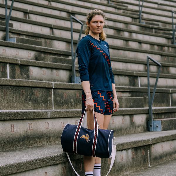 Rowing Blazers Tracksmith Women's Grand Shorts Navy/Red