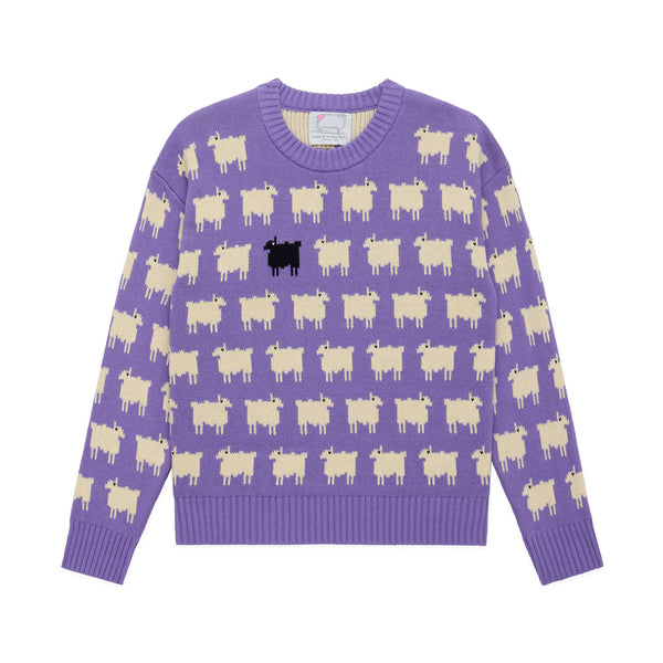 rowing blazers Warm & Wonderful Women's Fitted "Diana Edition" Cotton Sheep Sweater Lavender