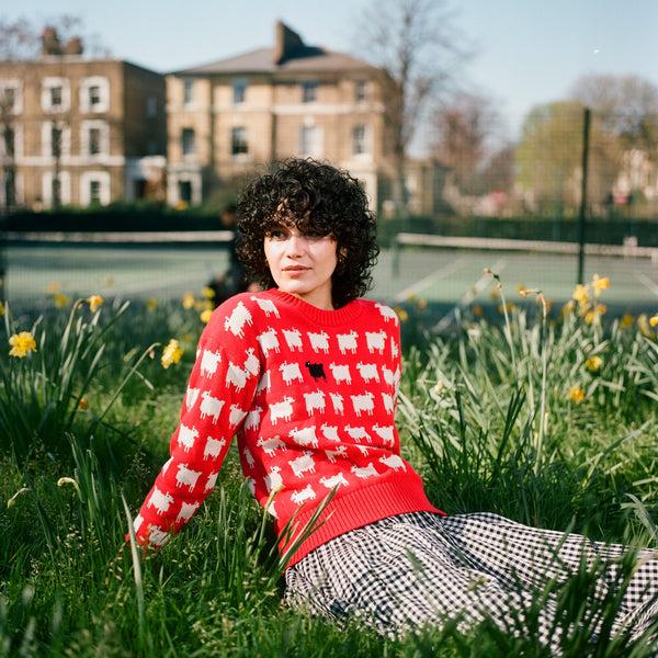 Rowing Blazers Warm & Wonderful Women's Fitted "Diana Edition" Cotton Sheep Sweater