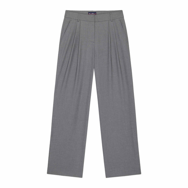 rowing blazers Women's Brushed Melange Twill Mid-Rise Trouser Gray
