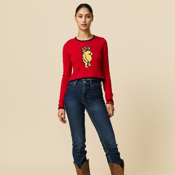 Rowing Blazers Women's Cashmere First Rodeo Pooh Sweater Red