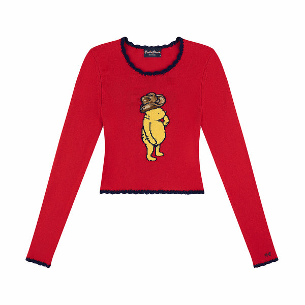 rowing blazers Women's Cashmere First Rodeo Pooh Sweater Red
