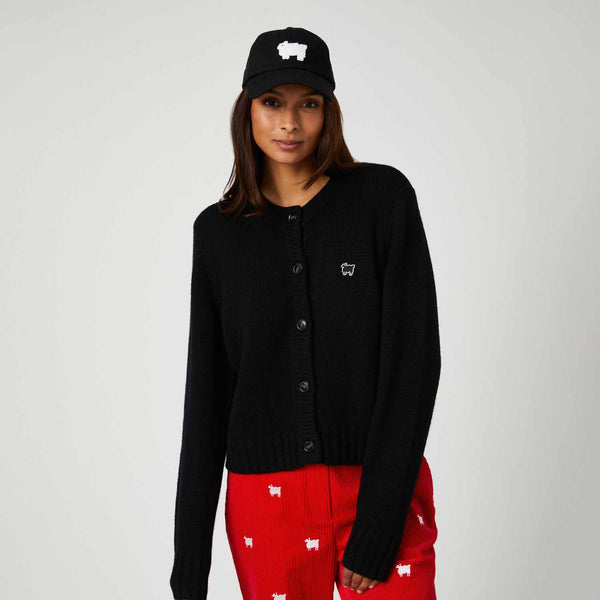 Rowing Blazers Women's Cashmere Sheep Cardigan Black