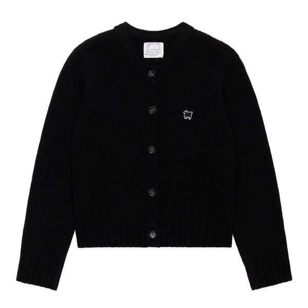 rowing blazers Women's Cashmere Sheep Cardigan Black