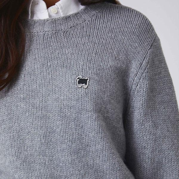 Rowing Blazers Women's Cashmere Sheep Sweater Dark Heathered Grey