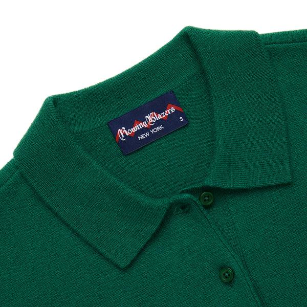 Rowing Blazers Women's Cashmere Sweater Polo Collegiate Green