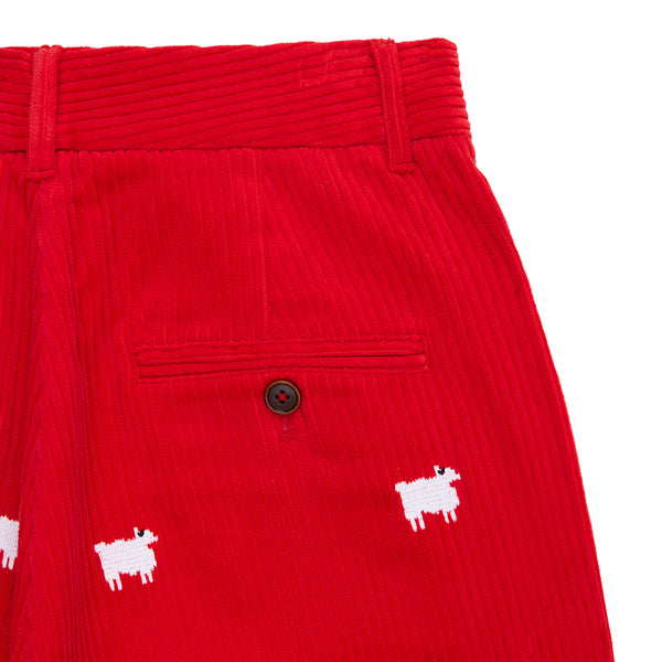 Rowing Blazers Women's Corduroy Sheep Critter Pant Diana Red