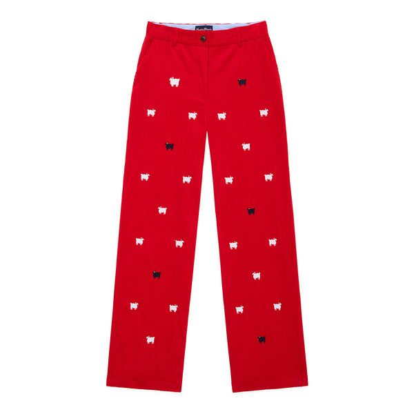 rowing blazers Women's Corduroy Sheep Critter Pant Diana Red