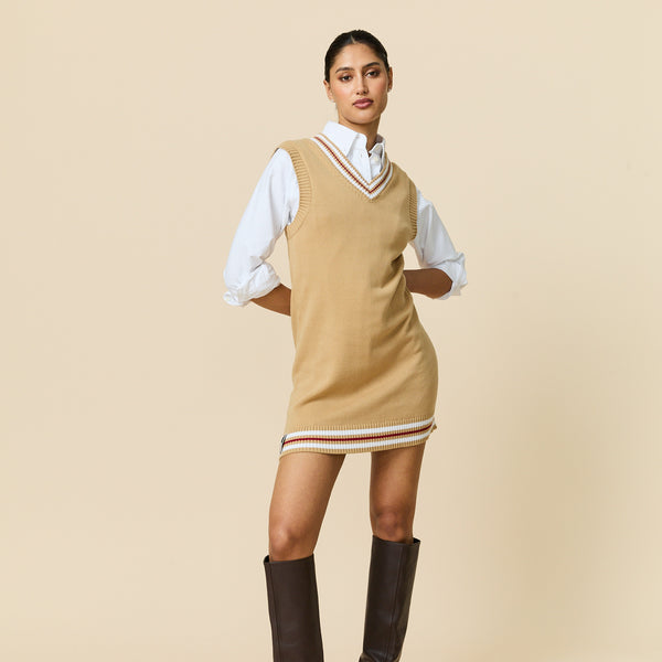 Rowing Blazers Women's Cotton Blend Cable Dress Camel