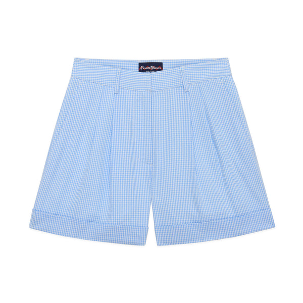 rowing blazers Women's Cotton Gingham Shorts Blue/White Gingham