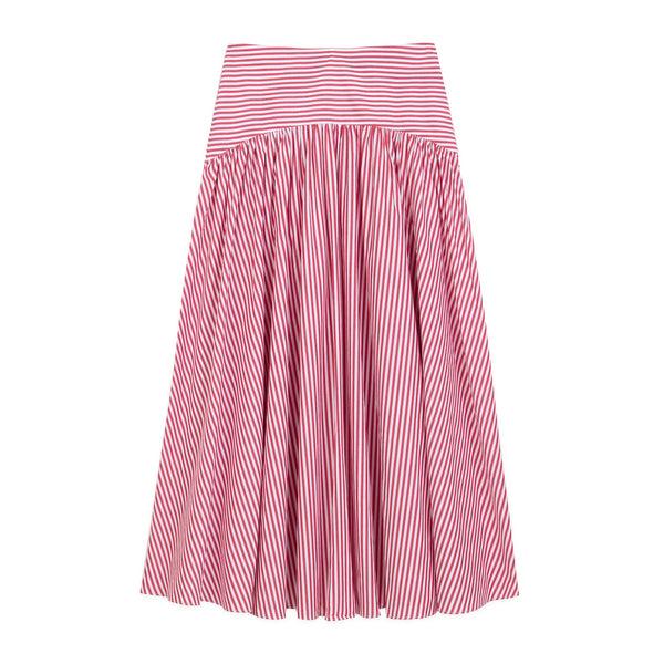 rowing blazers Women's Cotton Poplin Pinstripe Skirt Red Stripe