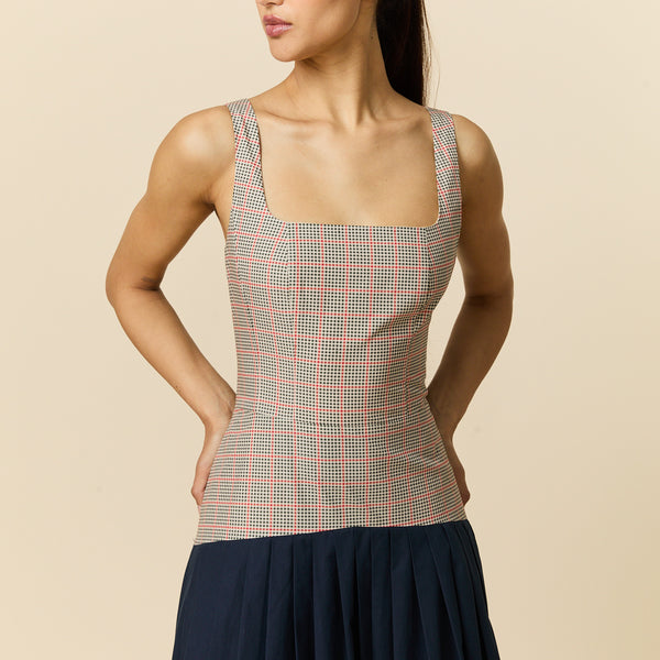 Rowing Blazers Women's Cotton Poplin Pleated Dress Navy