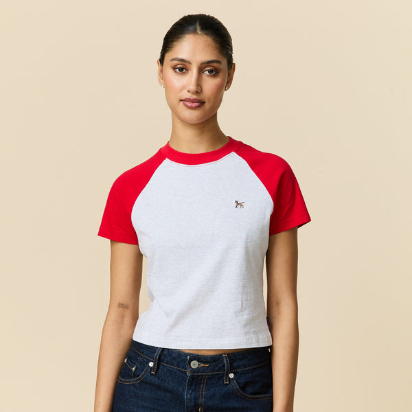 Rowing Blazers Women's Cotton Raglan Horse Tee Heather Gray