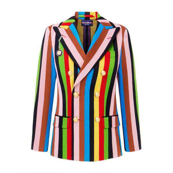 rowing blazers Women's Croquet Stripe Double-Breasted Diana Blazer