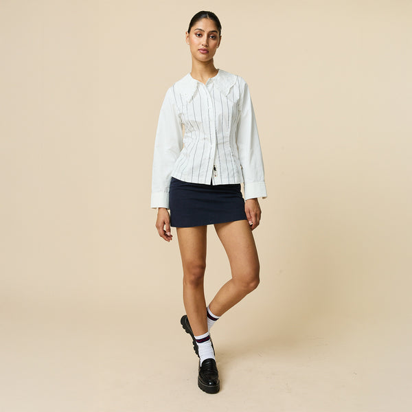 Rowing Blazers Women's Garment Dyed Canvas Mini Skirt Navy