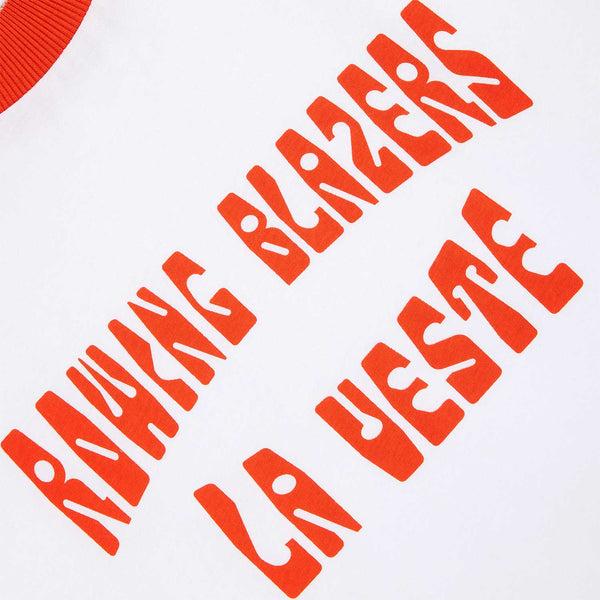 Rowing Blazers Women's Graphic Ringer Tee White And Orange