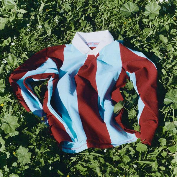 Rowing Blazers Women's La Veste Striped Rugby Blue And Burgundy