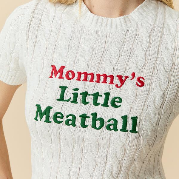 Rowing Blazers Women's Mommy's Little Meatball Sweater Tee White