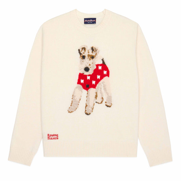 rowing blazers Women's Oversized Cashmere Terrier Sweater Cream