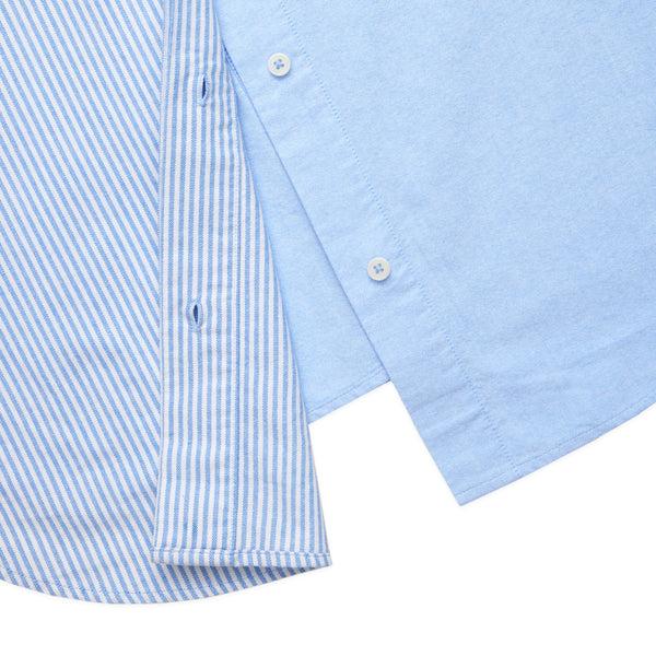 Rowing Blazers Women's Oversized Oxford Shirt Blue Mixed Stripe