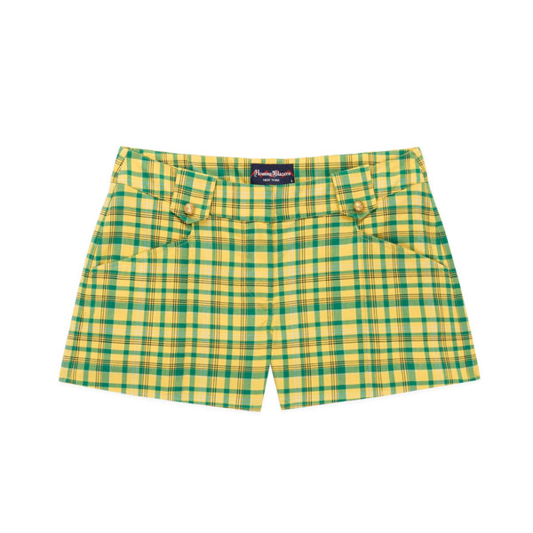 rowing blazers Women's Plain Weave Shorts Yellow Plaid