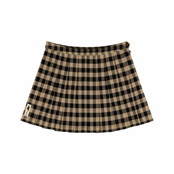 rowing blazers Women's Pleated Check Skirt Brown Black Check