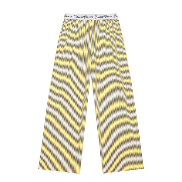 rowing blazers Women's Poplin Stripe Boxer Pull-On Pant Yellow Vertical Stripe