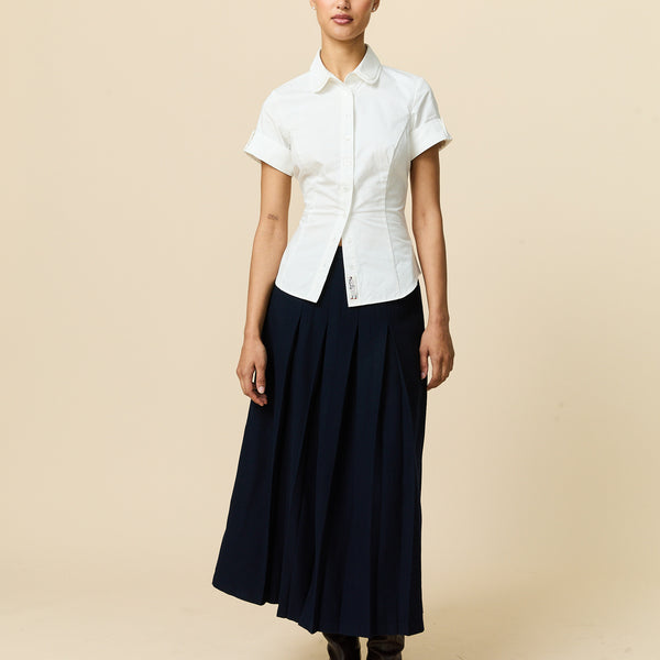 Rowing Blazers Women's Short Sleeve Collar Button Down White