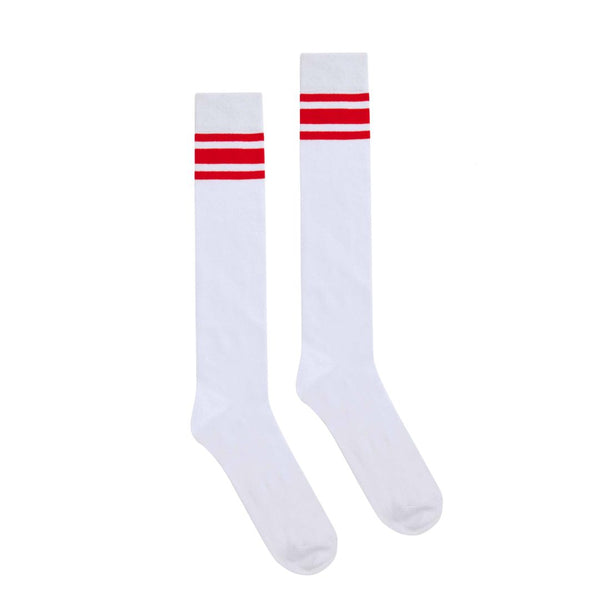 rowing blazers Women's Signature Red Striped Knee Socks White