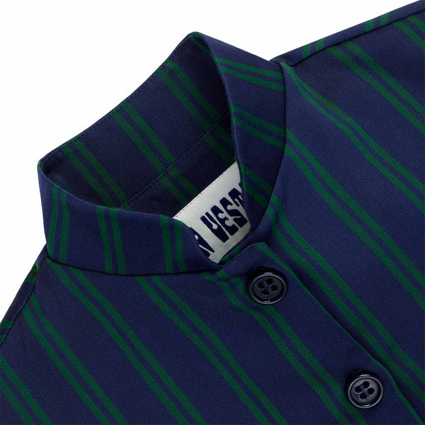 Rowing Blazers Women's Striped Jockey Blazer Navy And Green