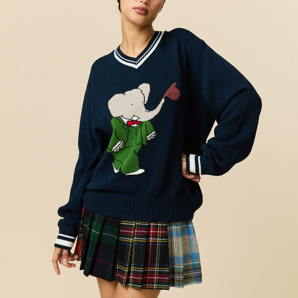 Rowing Blazers Women's Wool Cocktail Pleated Mini Skirt Holiday Tartan