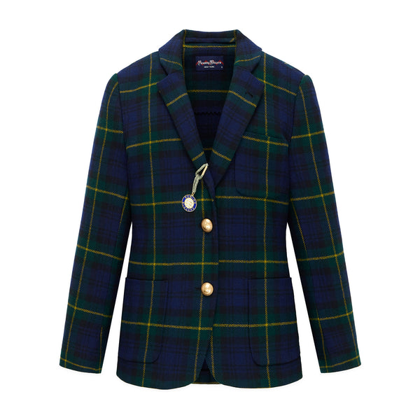 rowing blazers Women's Wool Marge Tartan Blazer Gordon Modern