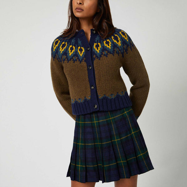 Rowing Blazers Women's Wool Pleated Mini Skirt Gordon Modern