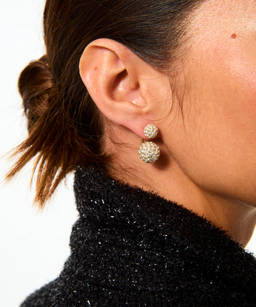 roxanne assoulin The Floating Pavé Ball Earrings