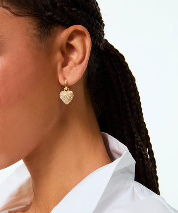roxanne assoulin The Pavé Puffy Heart Earrings